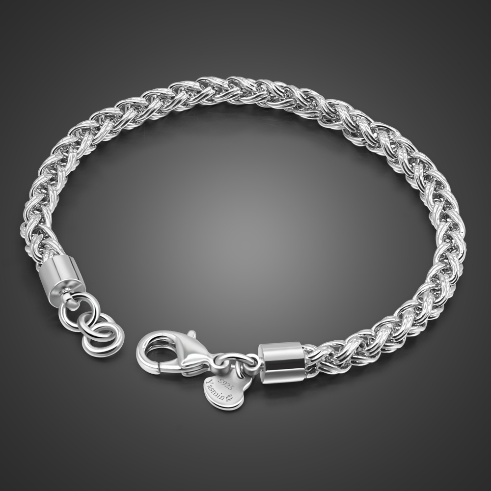 Fashion Ethnic Wear For Men - Pulseira masculina sólida de prata esterlina