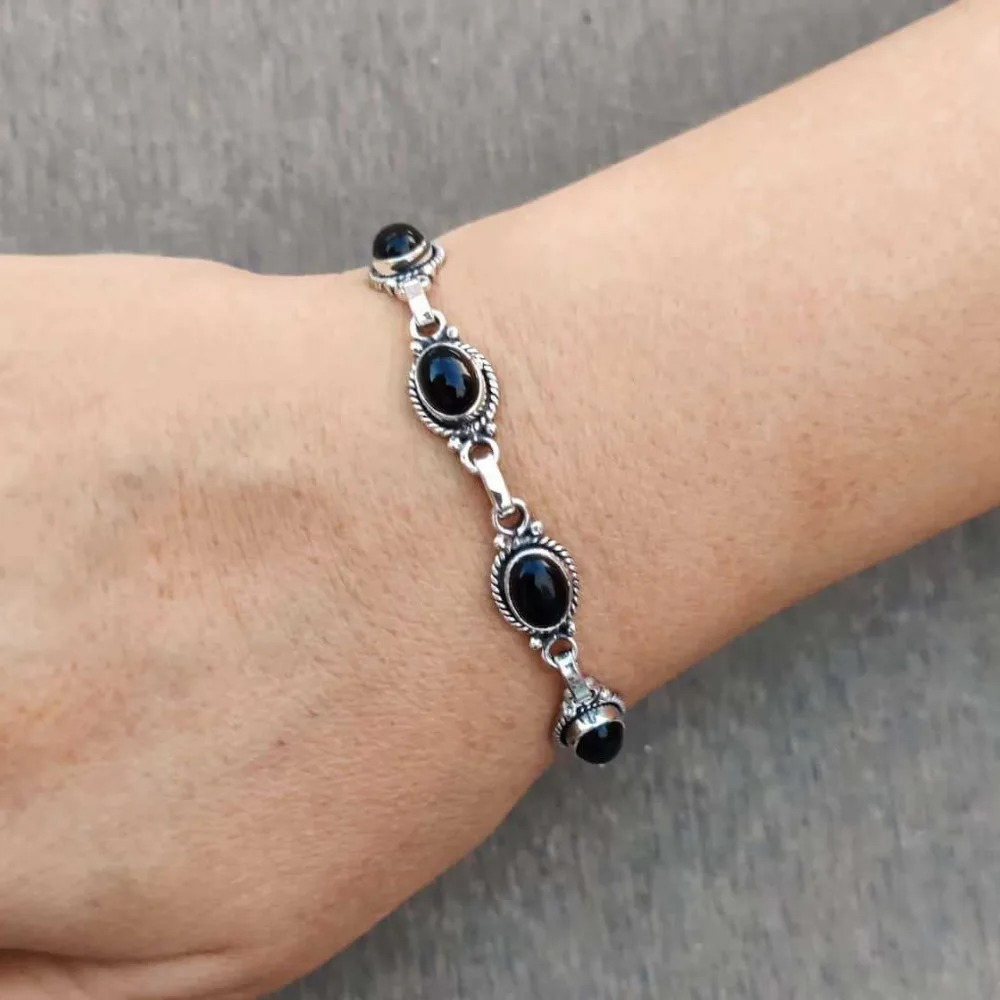 Pulseiras Ajustáveis de Pedra  - Fashion Ethnic Wear For Men avaliação e preço